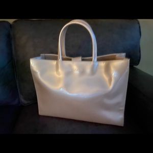 Brand new Escada cream pearl tote